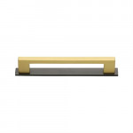 M Marcus Heritage Brass Metro Design Cabinet Pull with Plate 96mm Centre to Centre